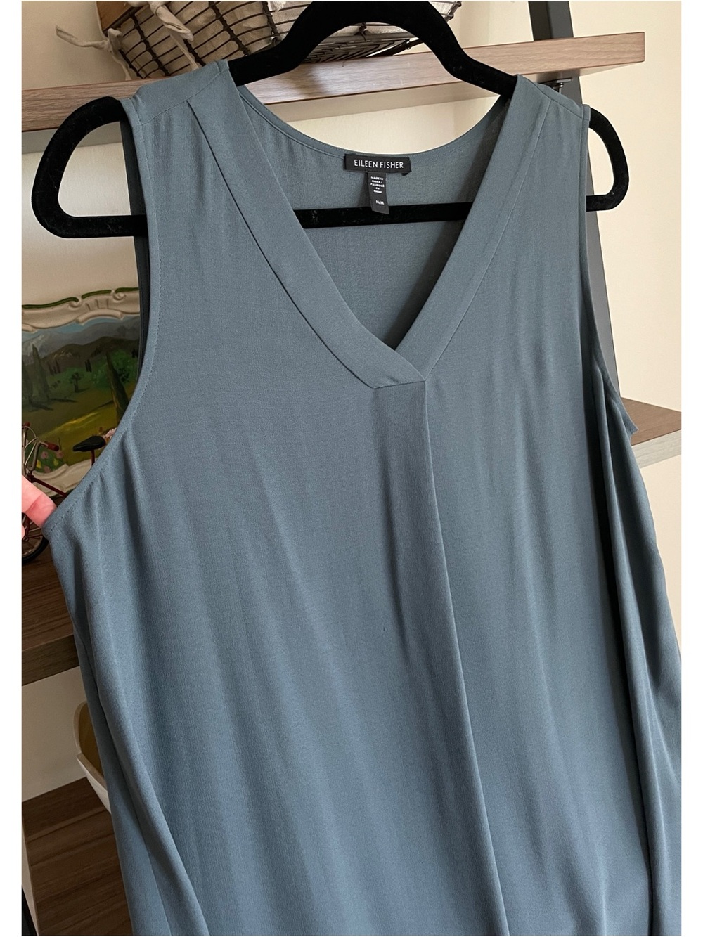 Eileen Fisher Silk Georgette Crepe Pleated Dress, Size Medium Retail $368 - Picture 6 of 10